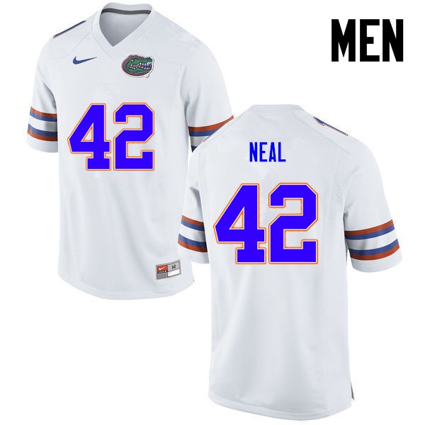 Florida Gators Men #42 Keanu Neal College Football White